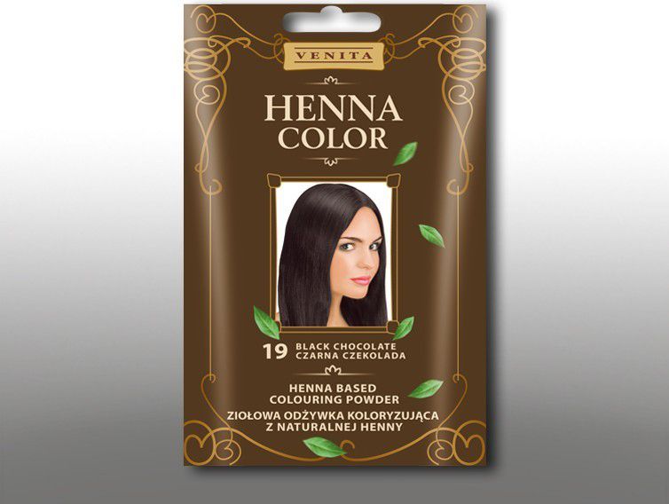 Venita Ziolowa odzywka koloryzujaca Henna Color 30g 19 Czarna czekolada V1078 (5902101511476)