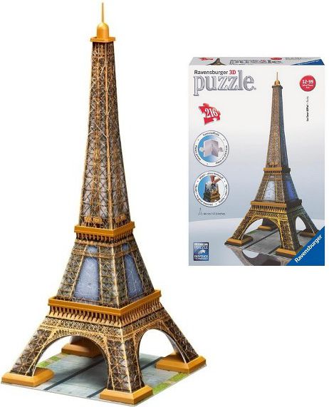 Ravensburger 3DPuzzle Wieża Eiffla 216 - 125562 puzle, puzzle