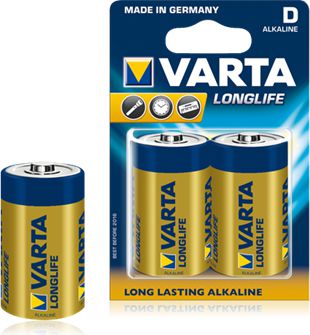 Varta Batterie LONGLIFE Mono DE   D  LR20               2St. UPS aksesuāri