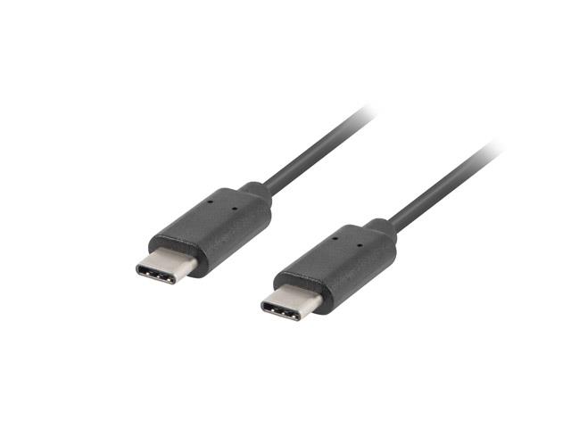 USB-C cable M/M 2.0 0.5m black USB kabelis