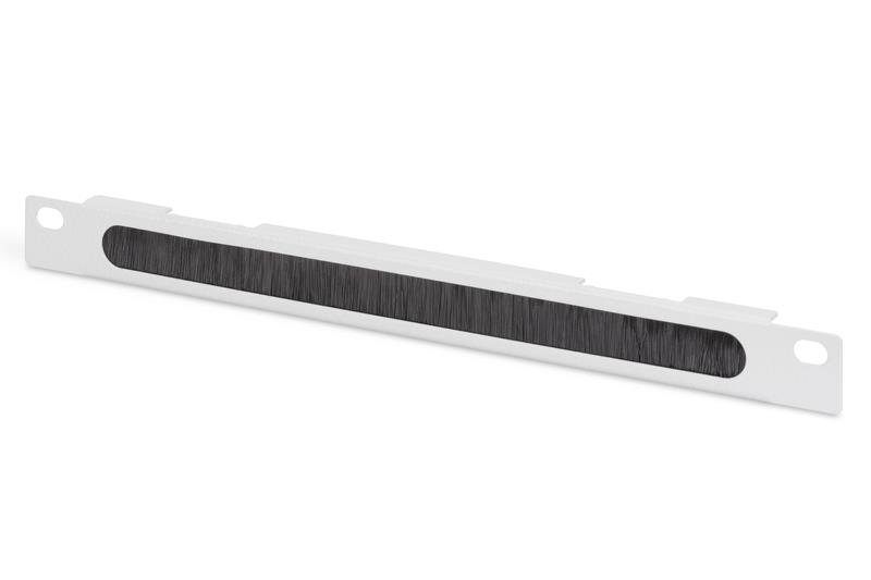 Cable Management Panel horizontal , with brush connection 10 inches (254mm) 0.5U 22x254x12mm, gray (RAL 7035)