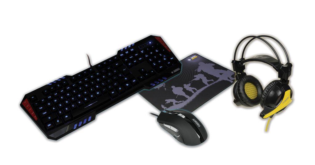 I-BOX AURORA GAMING SET-1 KEYBOARD, MOUSE, HEADSET, MOUSE PAD klaviatūra