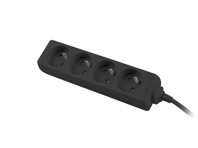 LANBERG Power strip 1.5m, black, 4 sockets, cable made of solid copper elektrības pagarinātājs