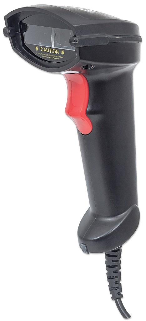 Manhattan 1D Laser barcode scanner 300 mm scan depth red laser USB svītru koda lasītājs