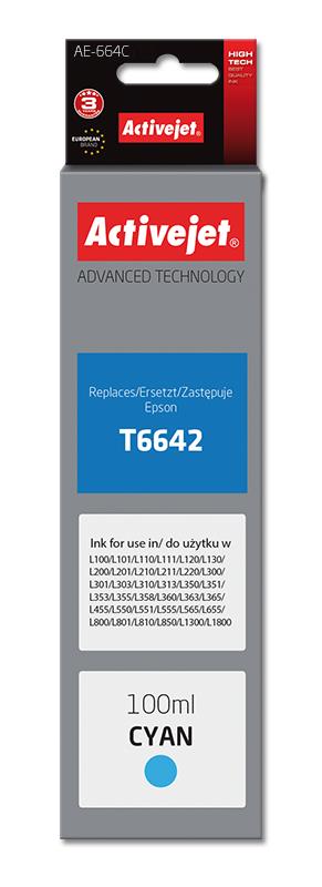 Activejet AE-664C (replacement Epson T6642; Supreme; 100 ml; blue) kārtridžs