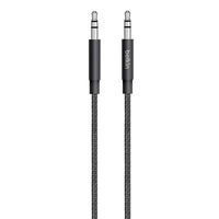 BELKIN MIXIT UP Metallic AUX Cable black kabelis video, audio
