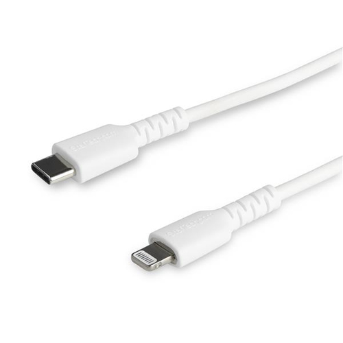 StarTech.com 2m USB C to Lightning Cable - iPhone iPad Fast Charging Durable White Charge & Sync Cord w/Aramid Fiber Apple MFI Certified - L kabelis, vads