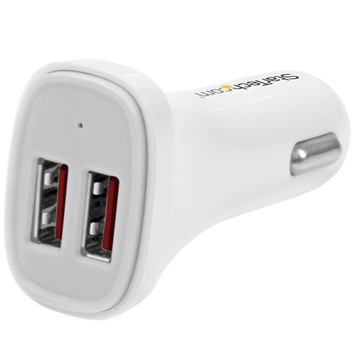 Ladowarka StarTech 2x USB-A 4.8 A  (USB2PCARWHS) iekārtas lādētājs