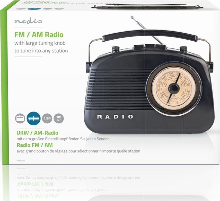 Nedis RDFM5000BK radio Black magnetola