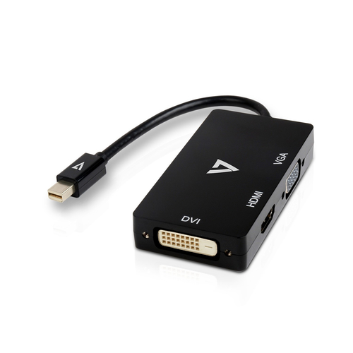 V7 MINI DP TO VGA / DVI / HDMI ADAPTER 10CM BLACK M/F
