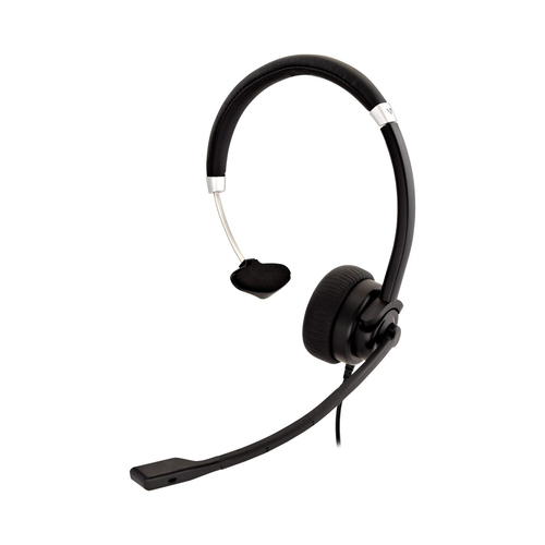 V7 DELUXE MONO USB HEADSET W/MIC VOL CTRL 1.8M BLK austiņas