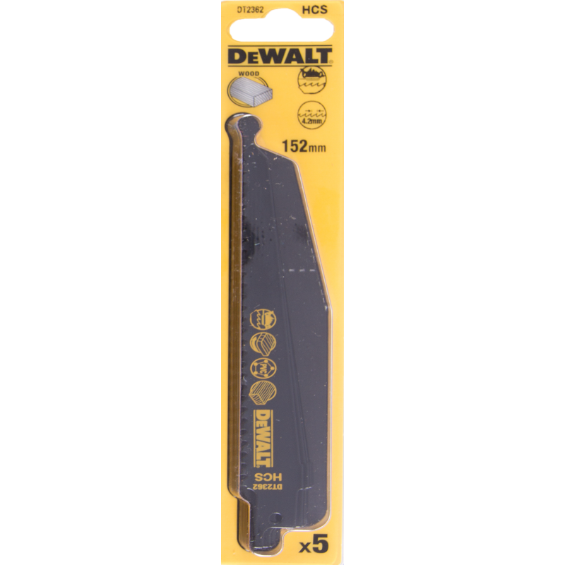 Dewalt Brzeszczoty do pilarek szablowych HCS 228mm podz. 4,2mm 5szt. DT2363 Elektriskais zāģis