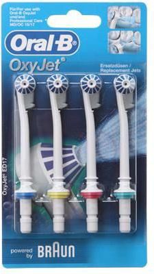 Oral-B Toothbrush Heads, OxyJet ED 17-4  Heads, For adults, Number of brush heads included 4, White mutes higiēnai