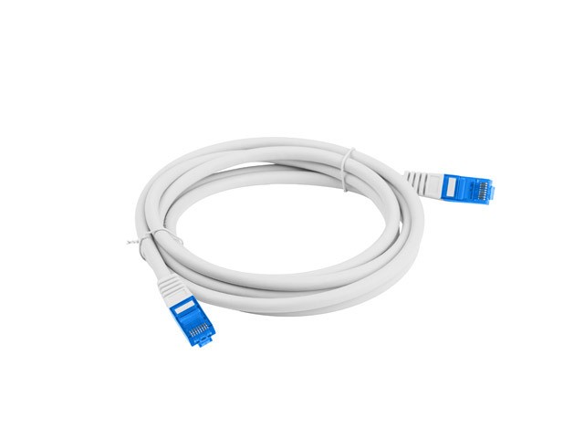 Patchcord kat.6a S/FTP CCA 1.0m szary kabelis, vads