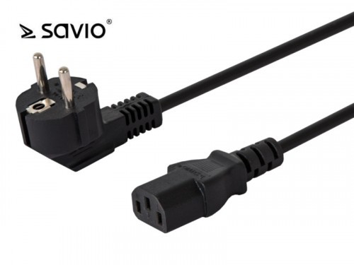 Power cable C13 / C / F Schuko angled Savio CL-98 10 pcs. pack 1.8m kabelis datoram