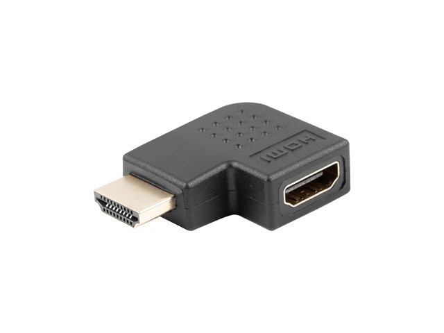 Lanberg AV Adapter HDMI (M) - HDMI (F) Adapter 90 degree angled left Black -AD-0035-BK