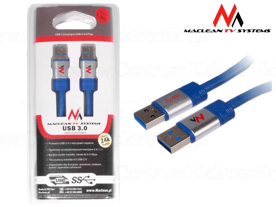 Cable USB 3.0 Am-Am 1,8m MCTV-606 kabelis, vads