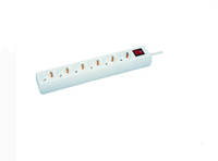 MicroConnect 6-way Schuko Socket 3M White With ON/OF switch and  5711045108747 UPS aksesuāri