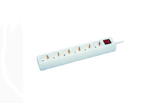 MicroConnect 6-way Schuko Socket 1.8M White With ON/OF switch and  5711045108716 UPS aksesuāri