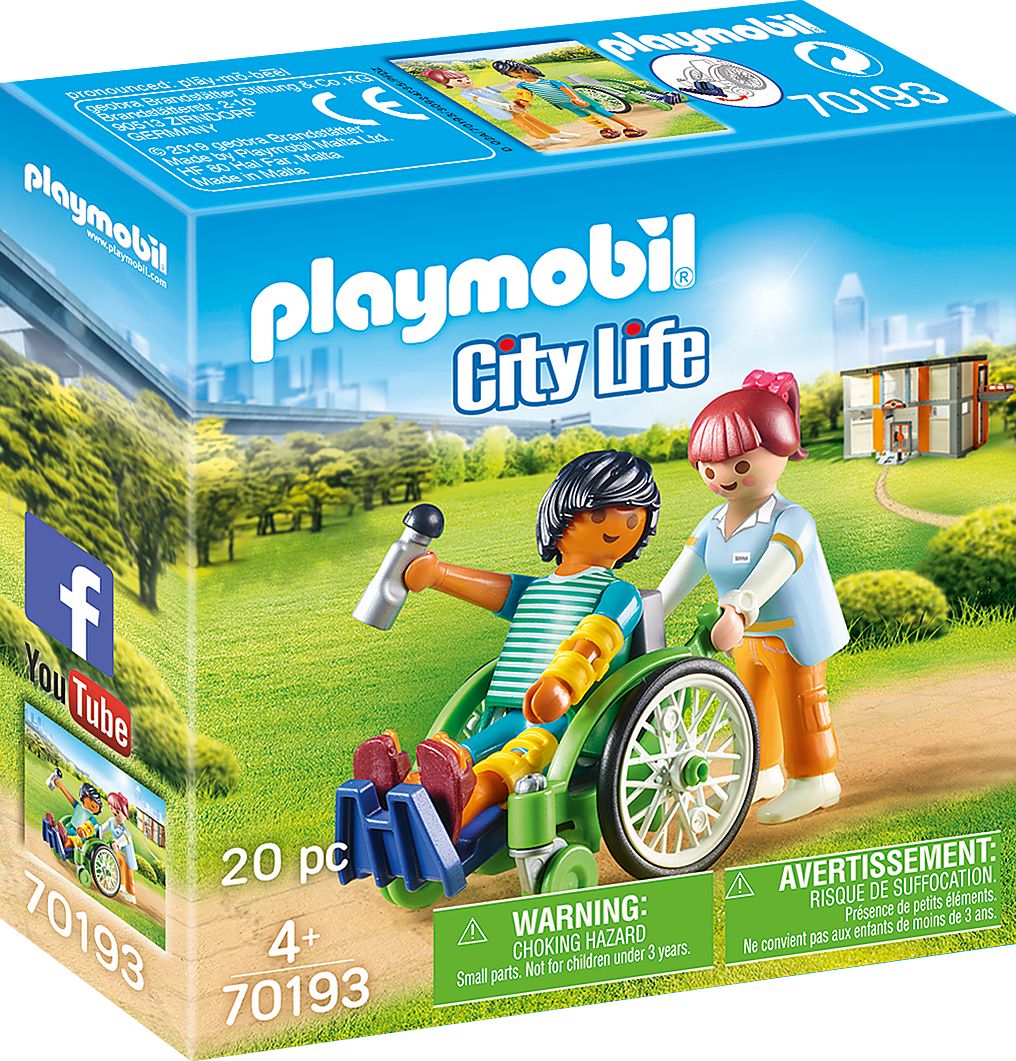 Playmobil Patient in Rolstoel - 70193 konstruktors