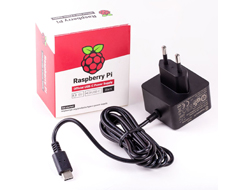 Okdo Official Black Raspberry Pi 5.1A / 3A PSU, Power Supply (Black) Raspberry PI datora daļas