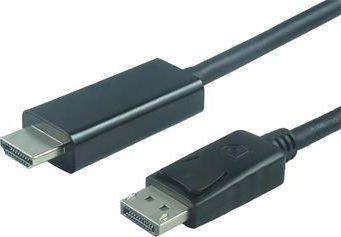 Kabel PremiumCord DisplayPort - HDMI 1m czarny (kportadk04-01) kabelis video, audio
