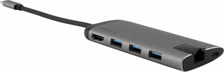 Verbatim USB-C Adapter USB 3.1 GEN 1 USB 3.0 + HDMI + SDHC + Mi USB centrmezgli