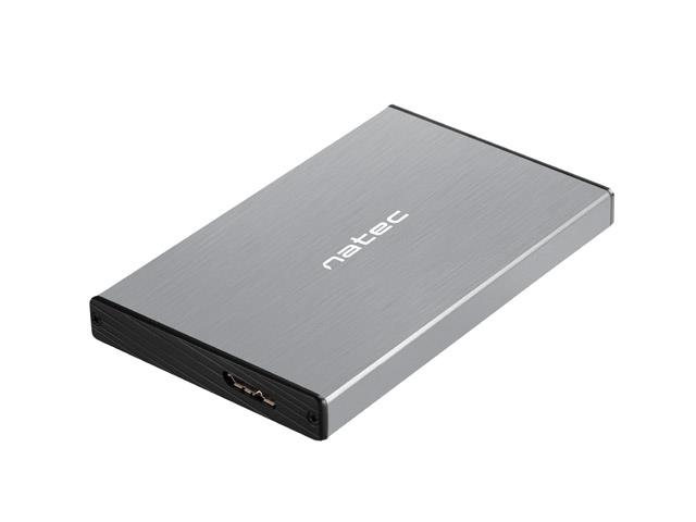 Natec external enclosure RHINO GO for 2,5'' SATA, USB 3.0, Grey cietā diska korpuss