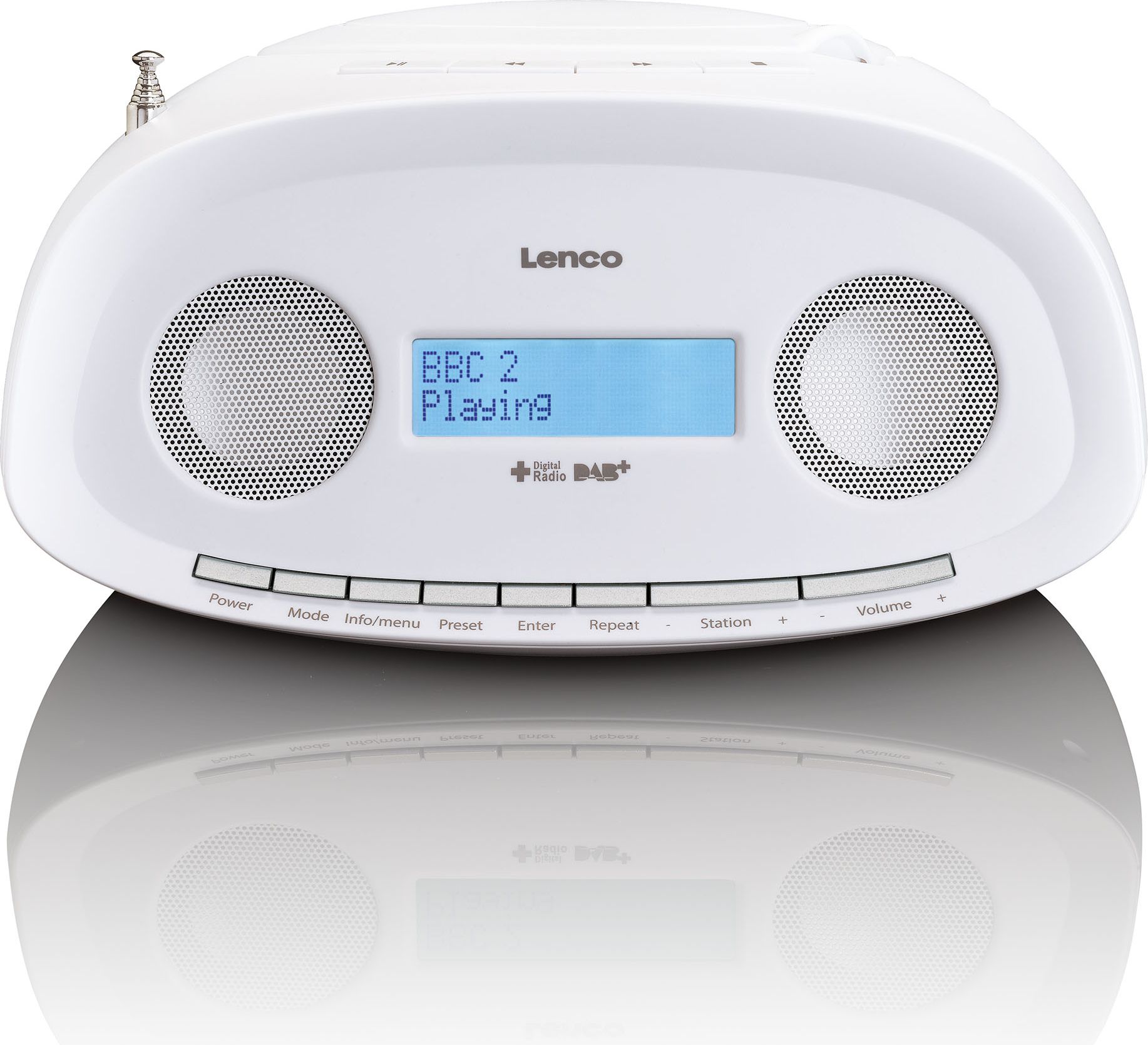 Lenco SCD-69 white radio, radiopulksteņi