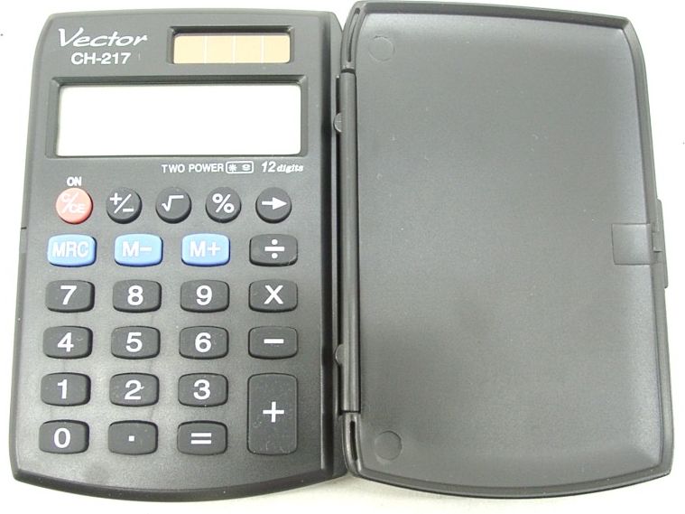 Kalkulator Vector (KAV CH-217 BLK) 1461-uniw (5904329494012) kalkulators