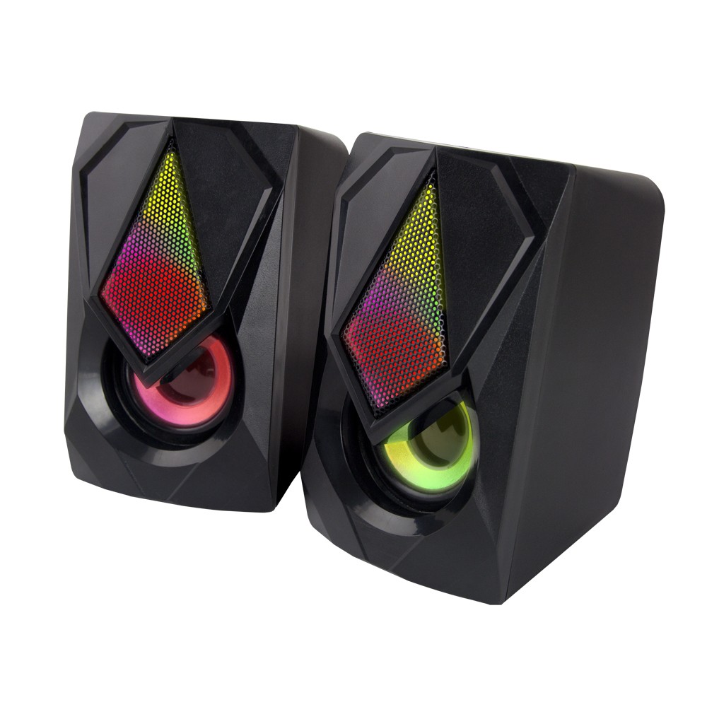 USB SPEAKER 2.0 LED RAINBOW BOOGIE pārnēsājamais skaļrunis