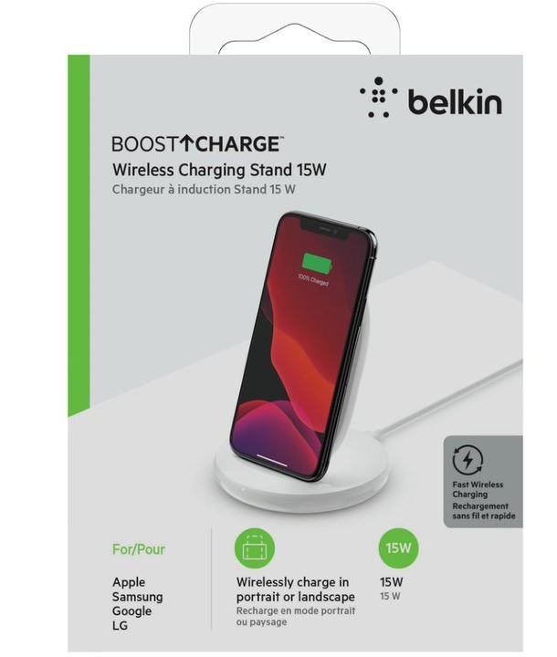 Belkin BOOST Charge Wireless Charging Stand 15W ws.WIB002vfWH iekārtas lādētājs