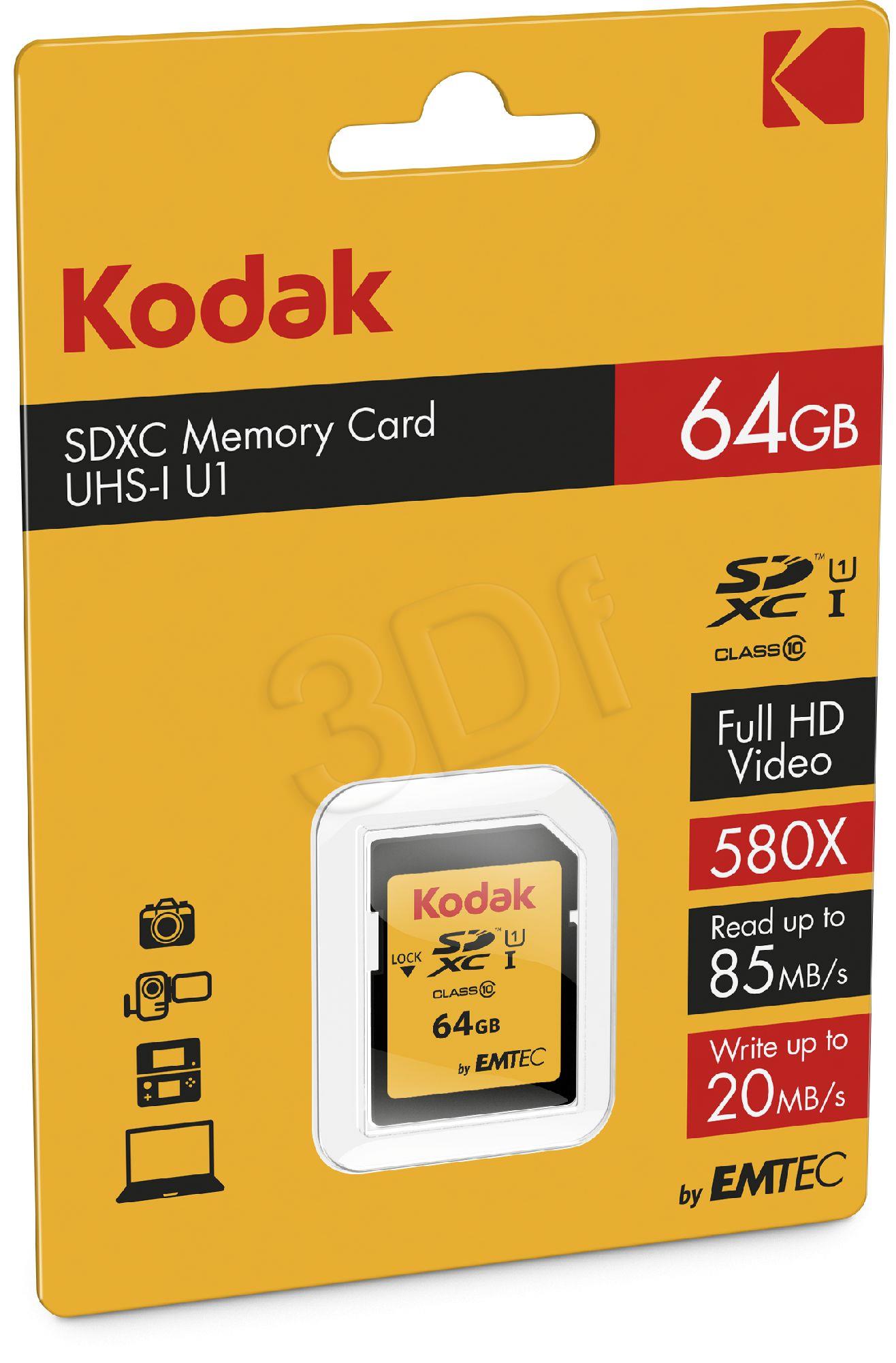 Kodak memory card 64GB SDXC Class 10 UHS-I U3 95/90MB/s atmiņas karte