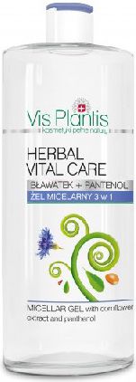 Vis Plantis Herbal Vital Care Zel Micelarny 3w1 blawatek + pantenol 500ml - 815013 815013 (5904567055013) kosmētikas noņēmējs