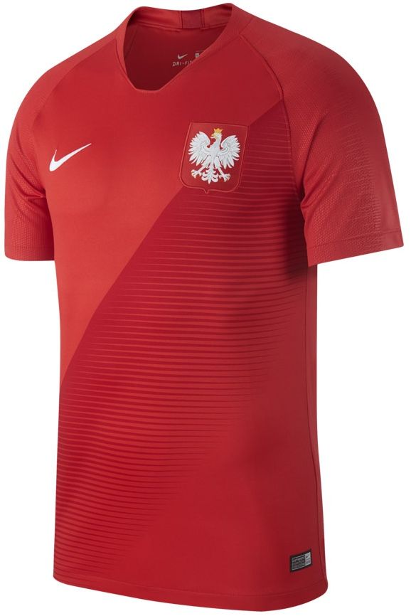 Nike Koszulka pilkarska Reprezentacji Polski Y Stadium JSY SS Away czerwona r. 147-158 (894014 611) 894014 611 (0887231899043)