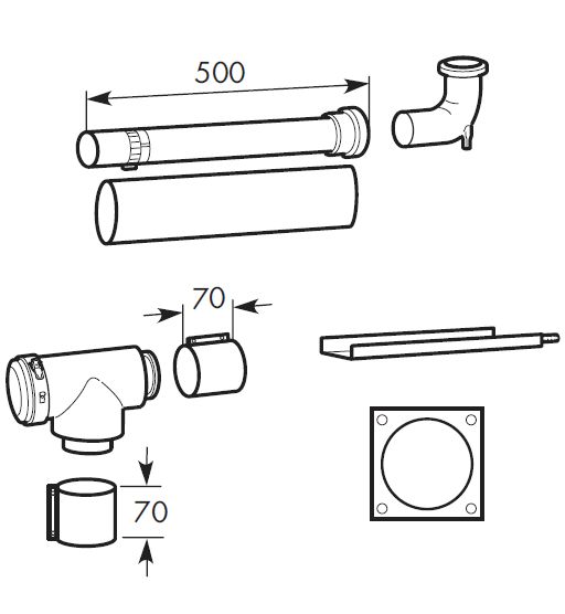 Vaillant Zestaw podlaczeniowy do szachtu DN 80/125 - 303250