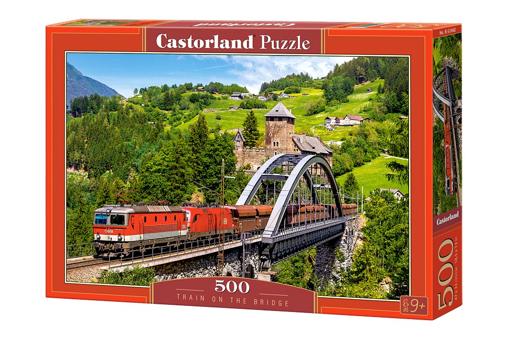 Castor 500 elements Train on bridge puzle, puzzle