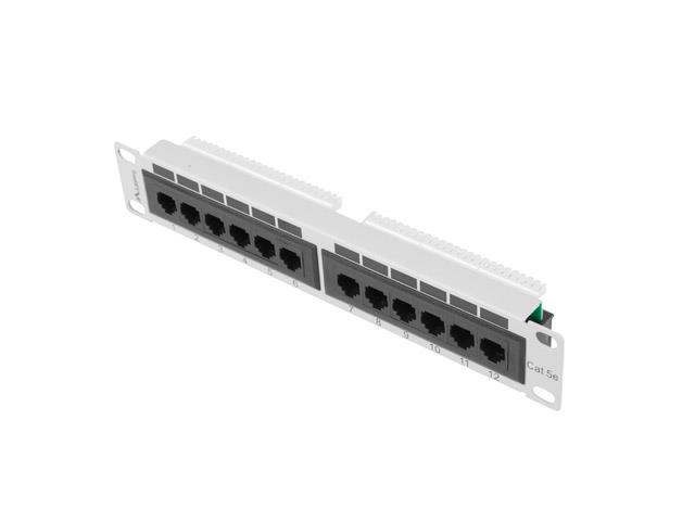 Patch Panel 12 Port 1U 10'' cat.5e grey tīkla kabelis