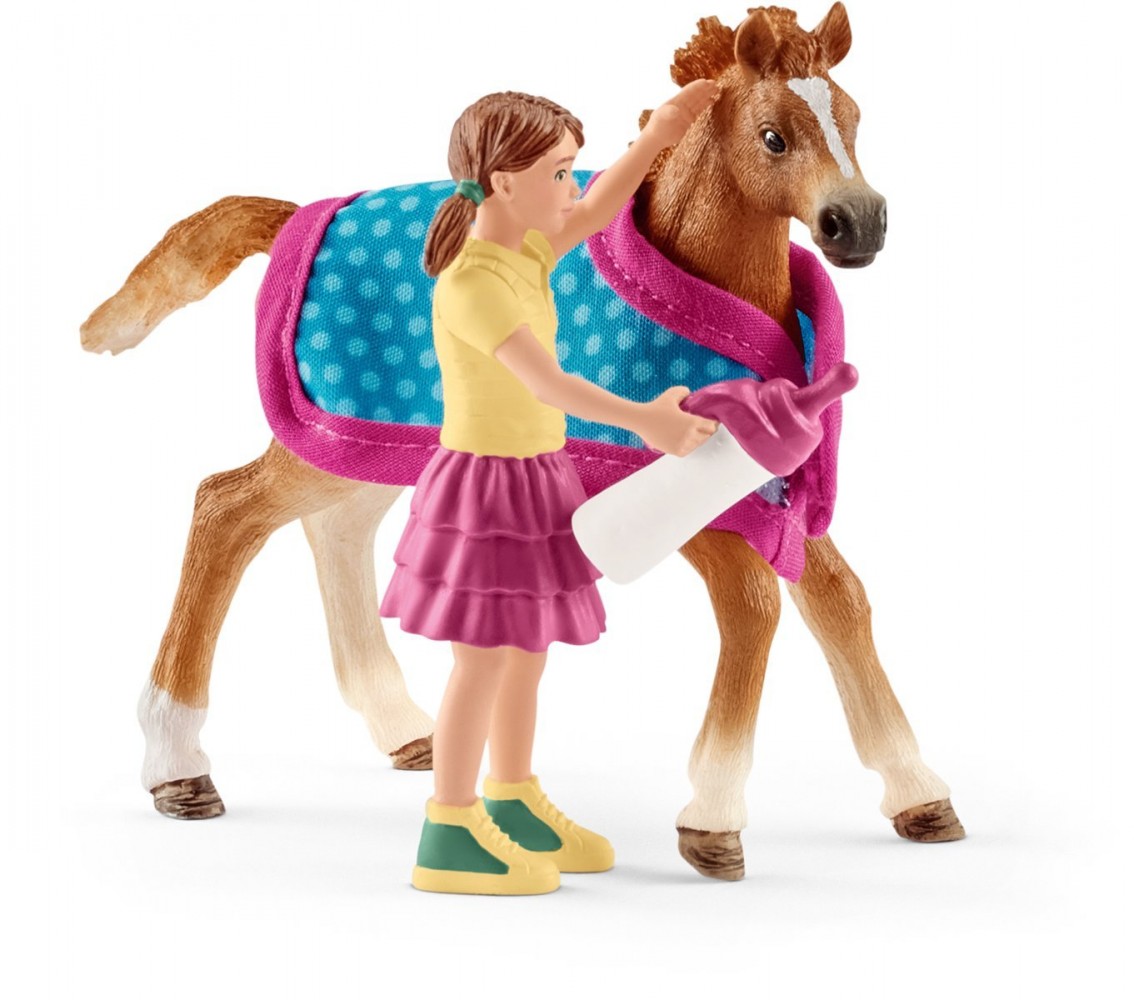 Schleich Horse Club        42361 Foal with blanket bērnu rotaļlieta