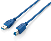 USb Kabel Equip A -> B St/St  1.00m blau USB kabelis