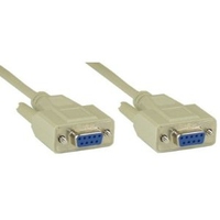  InLine Kabel Null Modem DB9 zenski - zenski Pelēks 10m (12226) kabelis video, audio