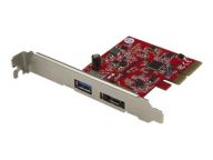 2 Port USB 3.1 (10Gbit/s) und eSATA PCIe Karte - 1x USB-A und 1x eSATA (PEXUS... kabelis, vads