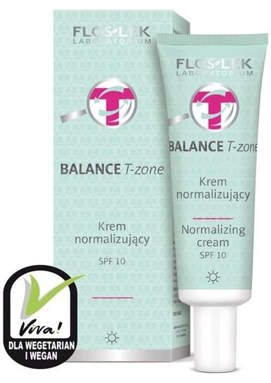 Floslek Balance T-Zone Krem normalizujacy SPF10 na dzien do cery mieszanej 50ml 146697 (5905043006697) kosmētika ķermenim