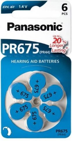 Panasonic PR 675 Cynkowo-powietrzna, 6 pcs (PR-675/6LB) Baterija