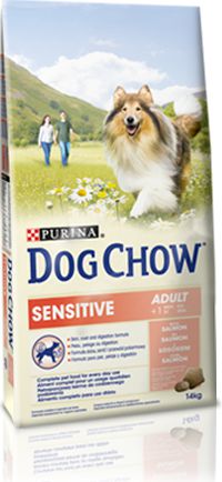 Purina Dog Chow Adult Sensitive Losos  - 14 kg barība suņiem