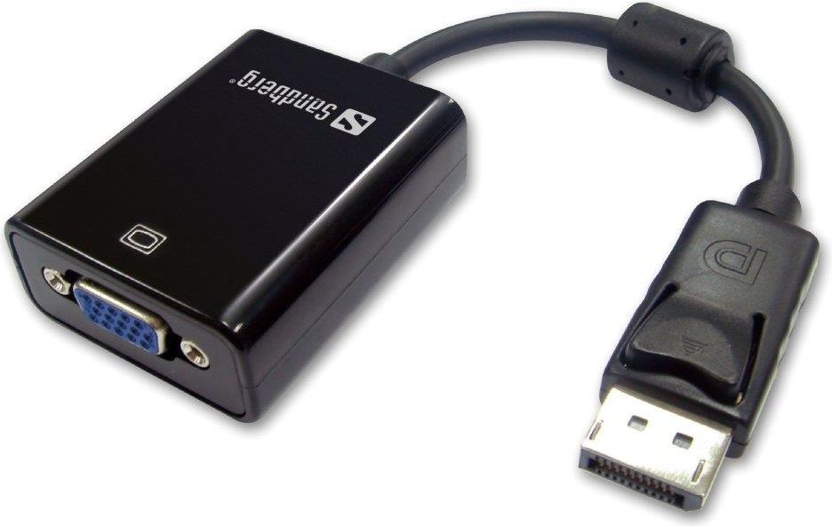 Kabel Sandberg DisplayPort - D-Sub 0.15m Melns (50843)