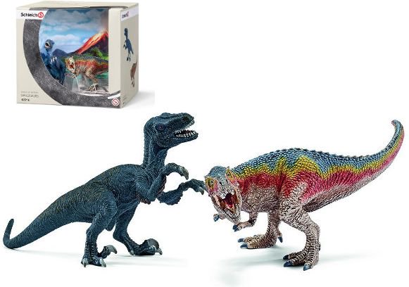Schleich Dinosaurs T-Rex and Velociraptor, small bērnu rotaļlieta
