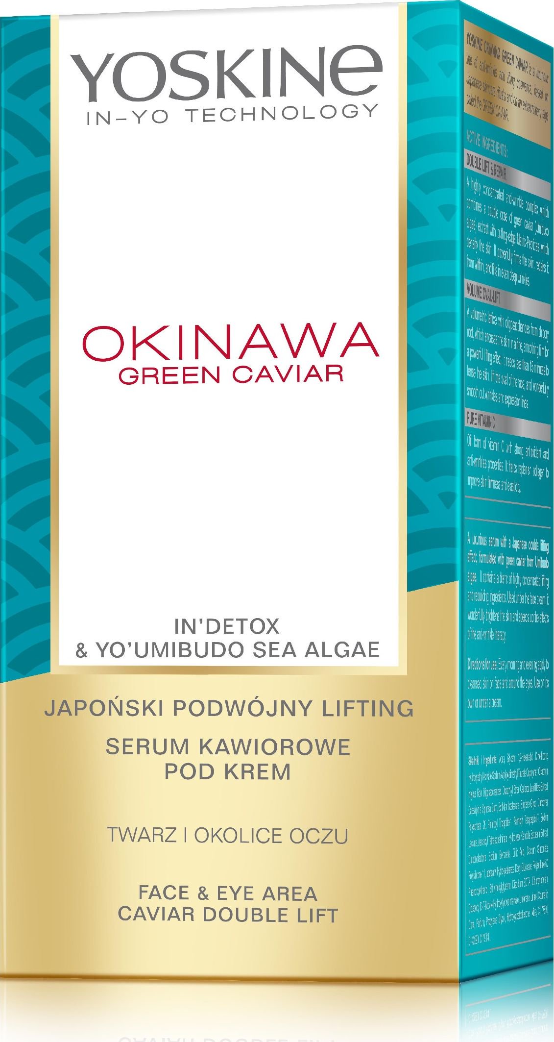 Yoskine Okinawa Green Caviar japonski podwojny lifting serum kawiorowe pod krem na twarz i okolice oczu 30ml 5900525058737 (5900525058737) kosmētika ķermenim