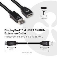 CLUB 3D CAC-1022 DisplayPort 1.4 8K60Hz adapteris