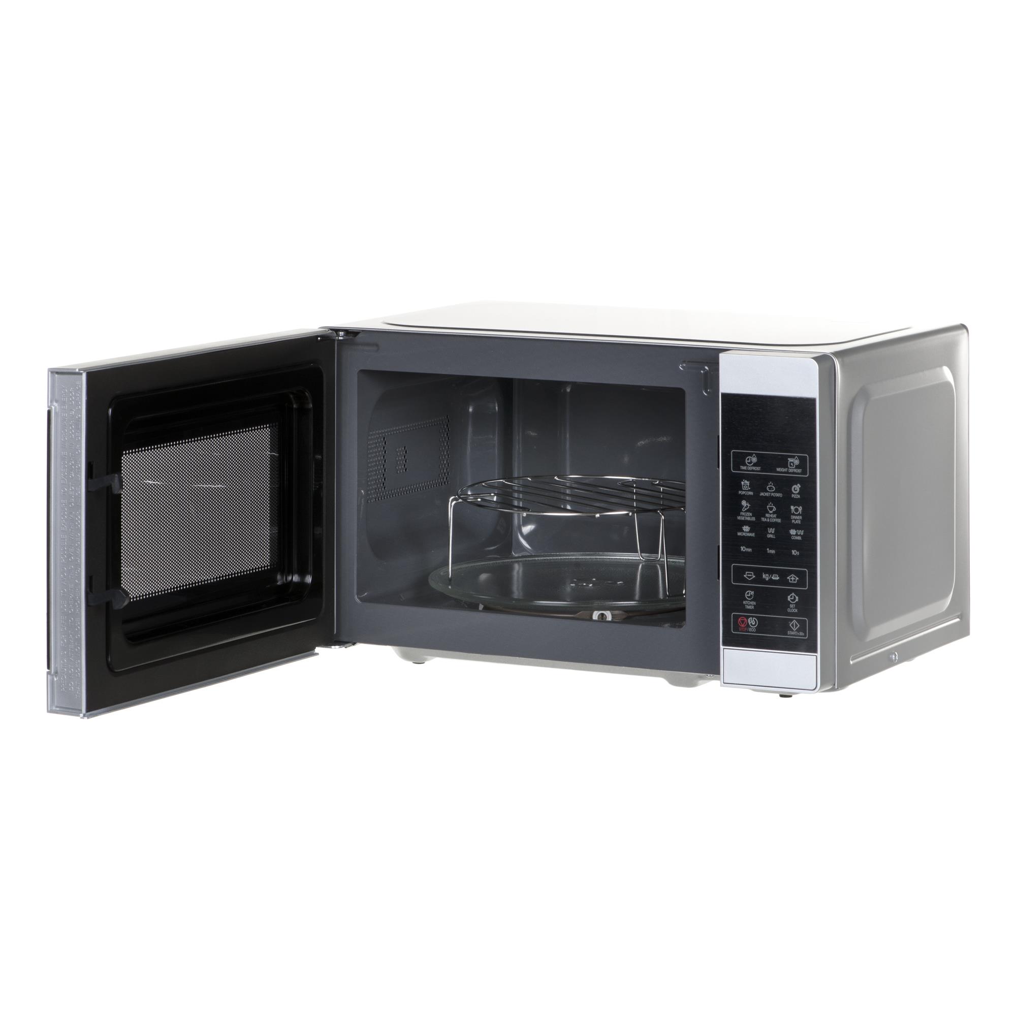 Sharp Microwave Oven  YC-MG02E-S  Free standing, 20 L, 800 W, Grill,  Silver Mikroviļņu krāsns
